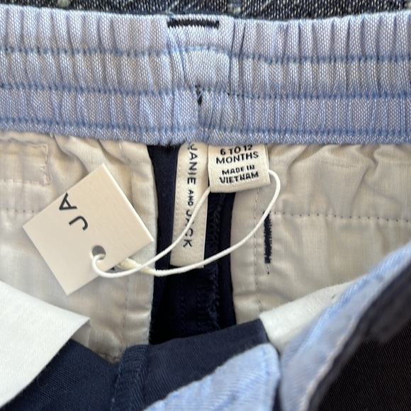 Janie and Jack 6-12 month pink polo, navy blue pants/chinos - Picture 6 of 7